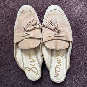 Sam Edleman Mule Loafers in Tan Suede